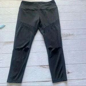 Zella Ripped Legging exercise workout black  Pants size XL